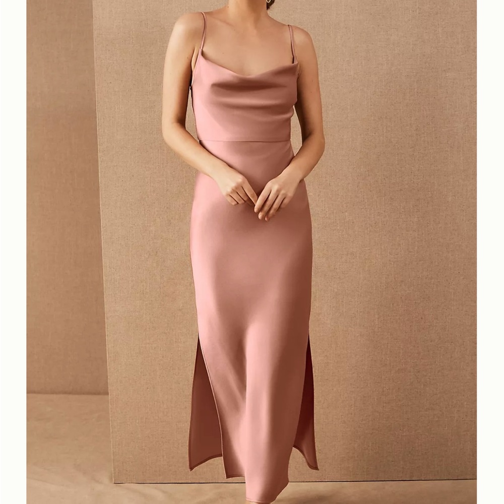 BHLDN Cali Satin Charmeuse Midi dress